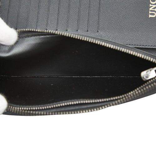 louis vuitton m62295 grey wallet interior details