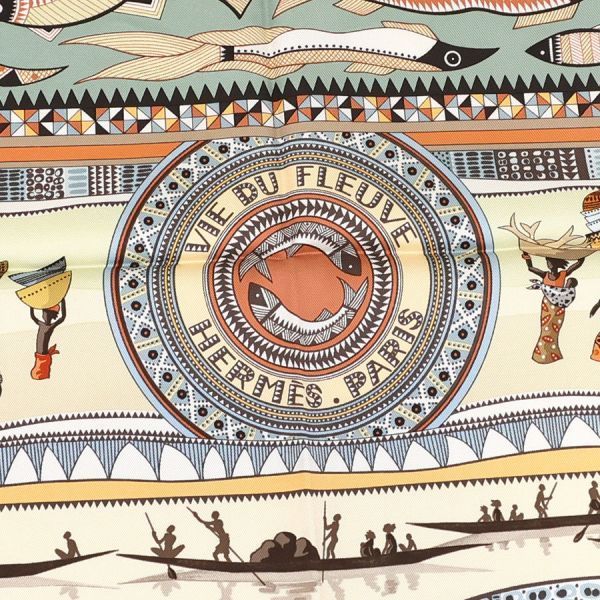 hermes scarf front view