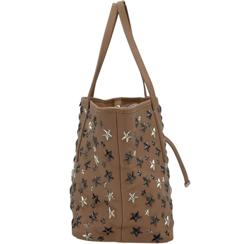 jimmy choo beige tote bag rear view