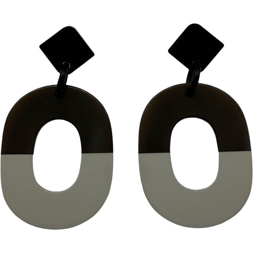 hermes grey earrings