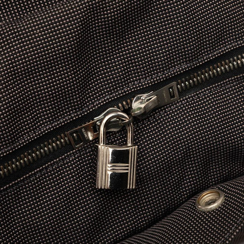 hermes grey tote bag side view
