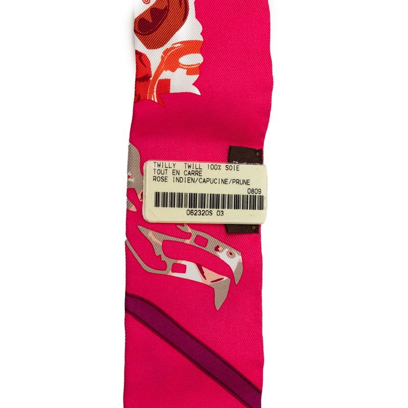 hermes pink scarf side view