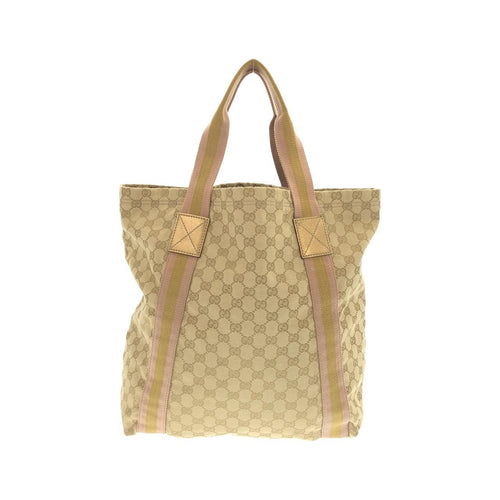 gucci beige / gold / pink tote bag front view
