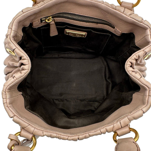 miu miu beige / pink handbag condition details
