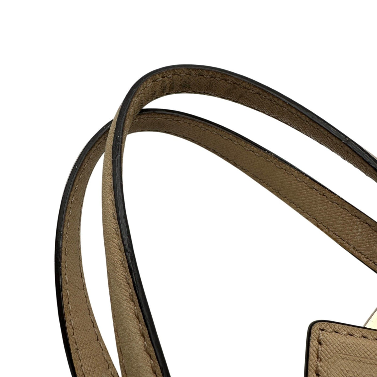 coach beige handbag interior details