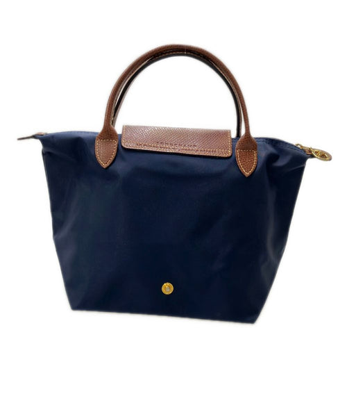 longchamp navy handbag front view