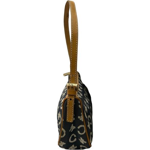 celine navy shoulder bag front view