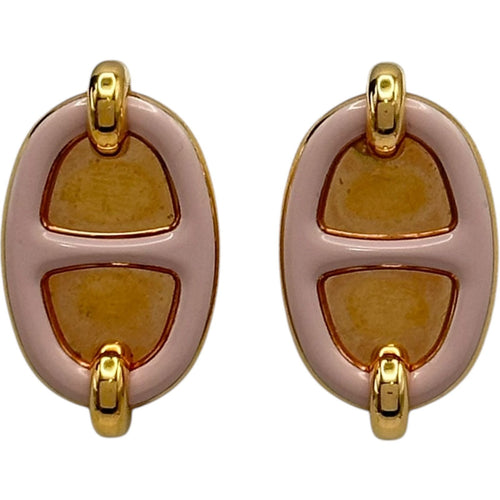 hermes pink earrings