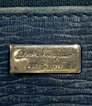 salvatore ferragamo navy wallet side view