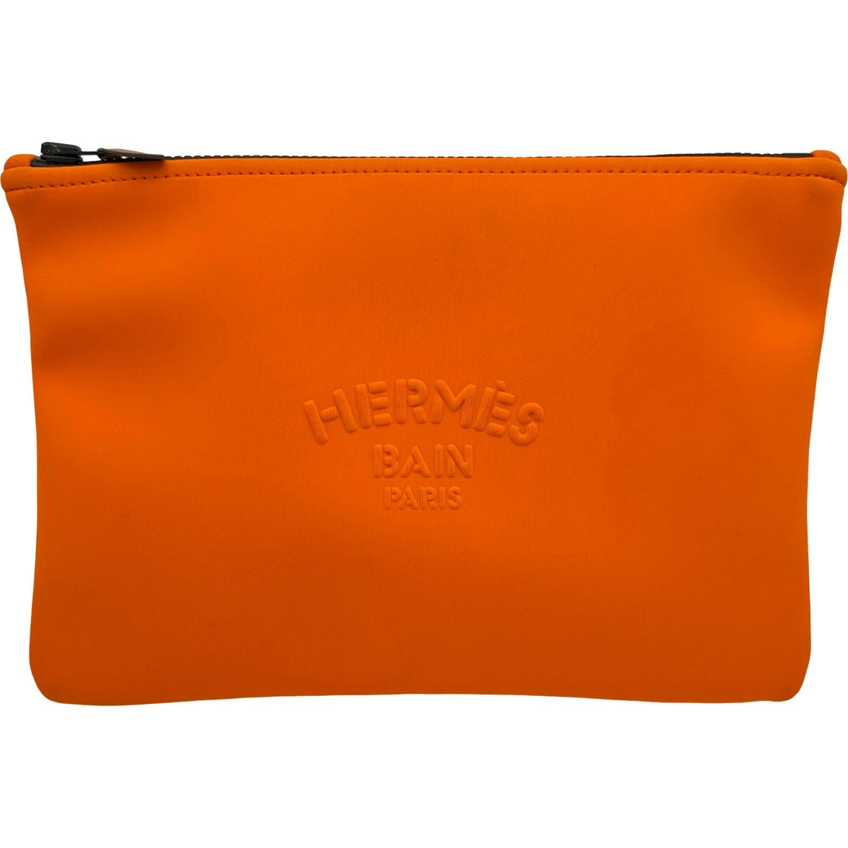 hermes orange pouch / clutch