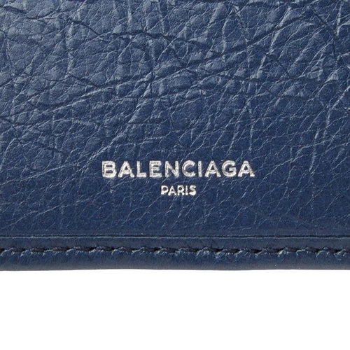 balenciaga navy wallet functional details
