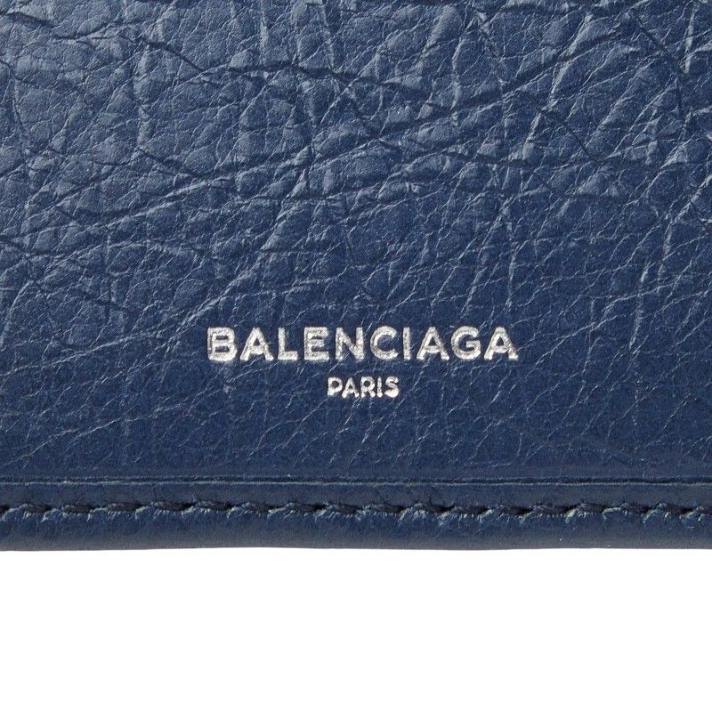 balenciaga navy wallet functional details
