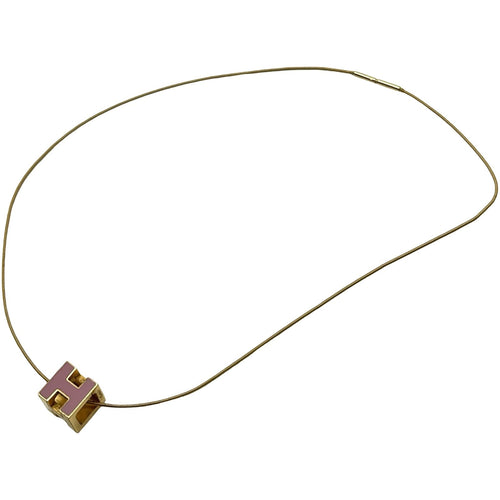 hermes pink necklace rear view