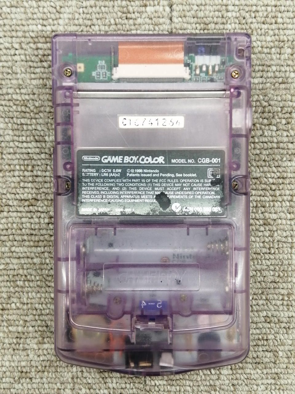 nintendo cgb-001 handheld console condition details