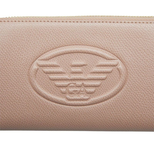 emporio armani pink wallet interior details