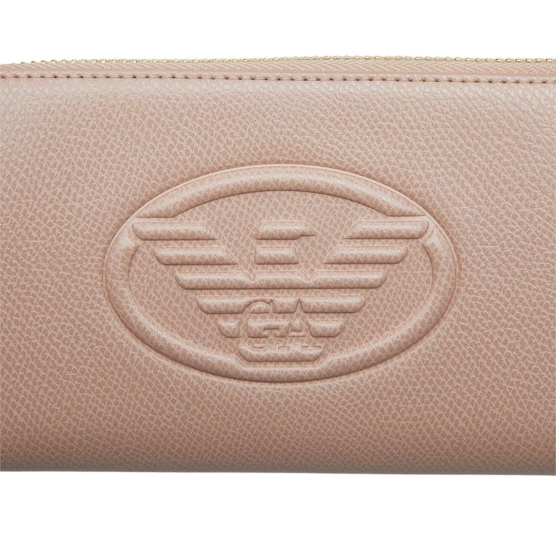 emporio armani pink wallet interior details
