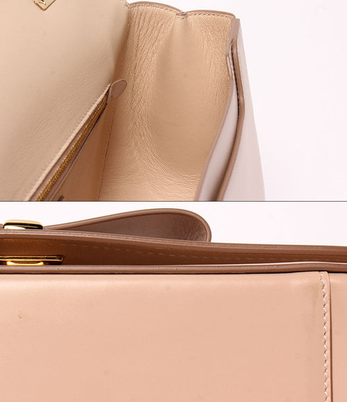 salvatore ferragamo beige / pink shoulder bag markings and labels