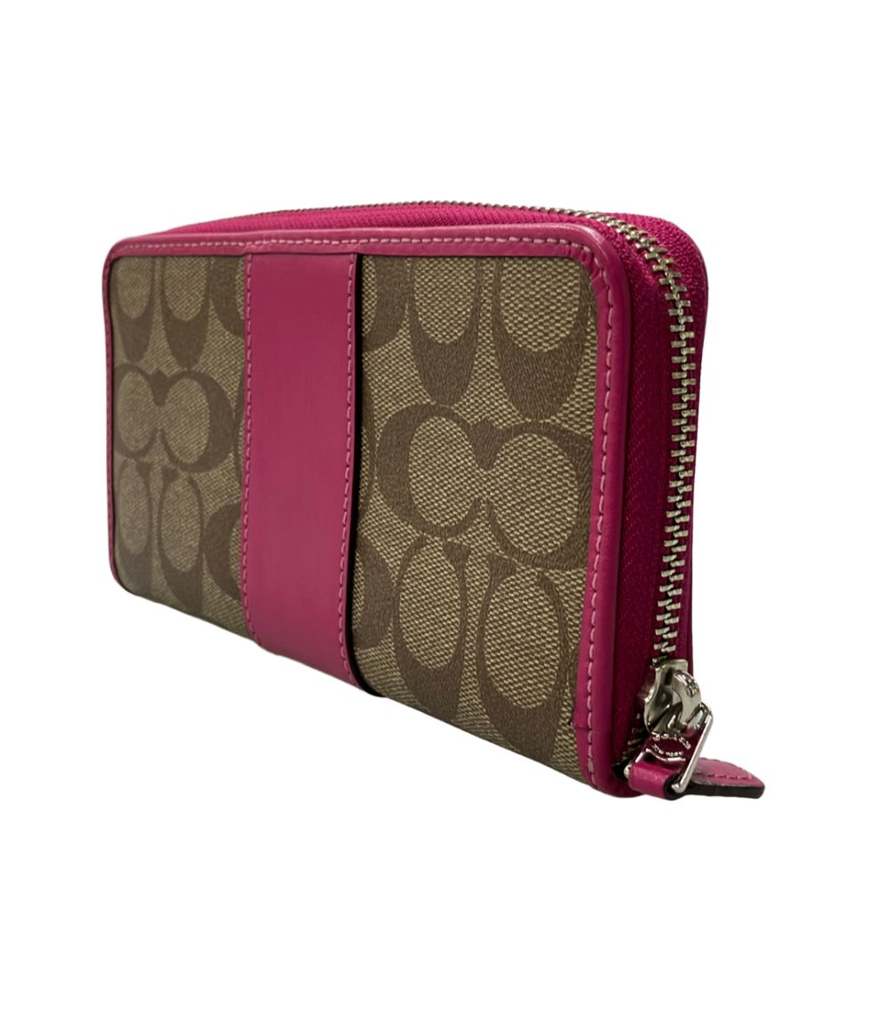coach f54630 pink wallet rear view