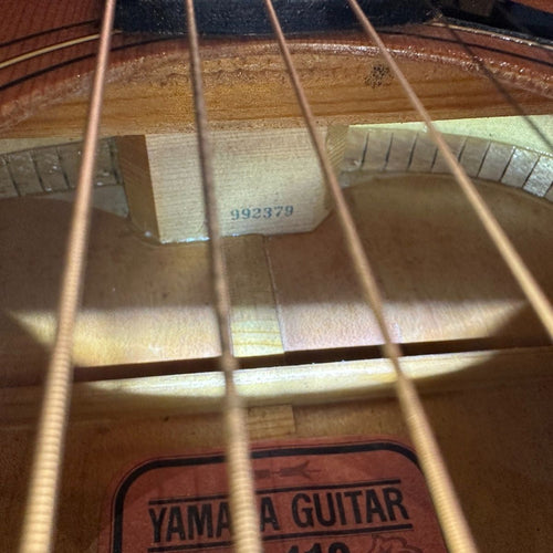 yamaha fg-110 red acoustic guitar side view