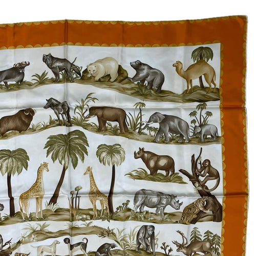 salvatore ferragamo orange scarf rear view