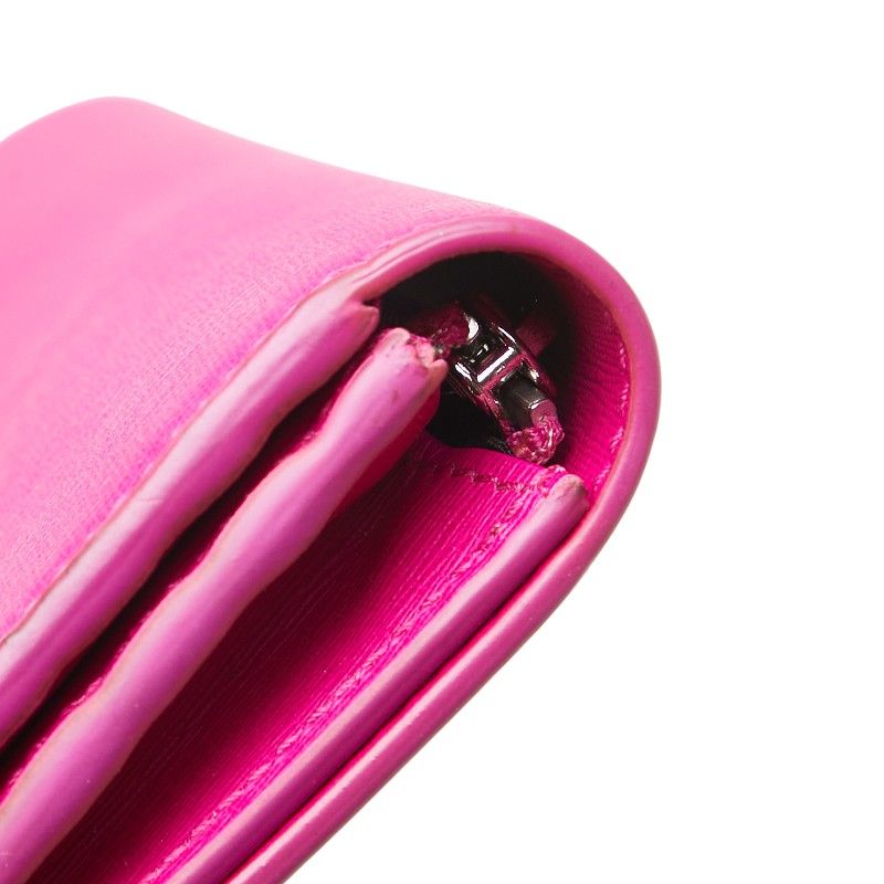balenciaga pink wallet interior details