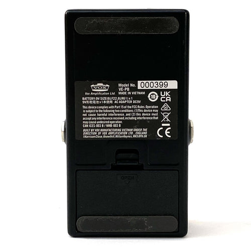vox effects pedal rear view