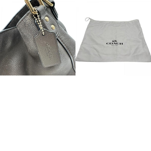 coach grey shoulder bag markings and labels