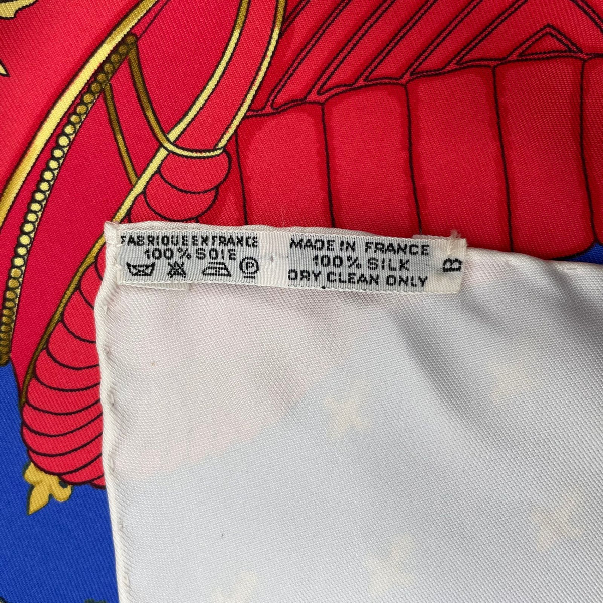 hermes scarf markings and labels