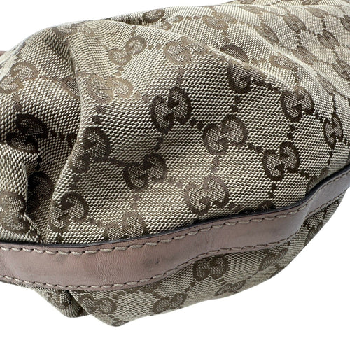 gucci beige / pink tote bag functional details