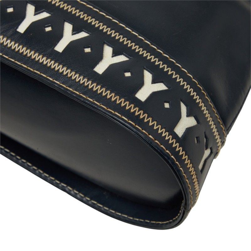 saint laurent navy handbag condition details