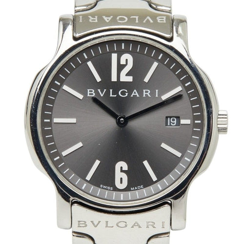 bvlgari st35s grey watch