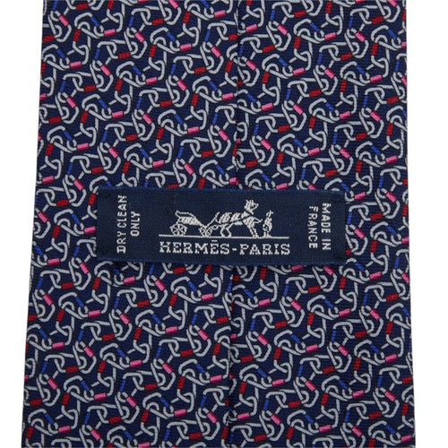 hermes 645960ta navy necktie rear view