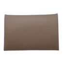 hermes grey card holder front view