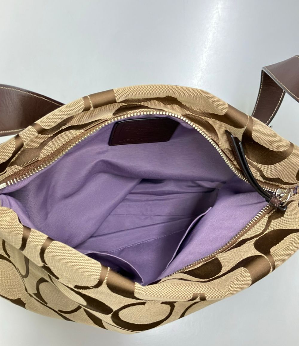 coach f15067 beige shoulder bag accessories included