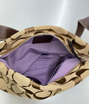 coach f15067 beige shoulder bag accessories included