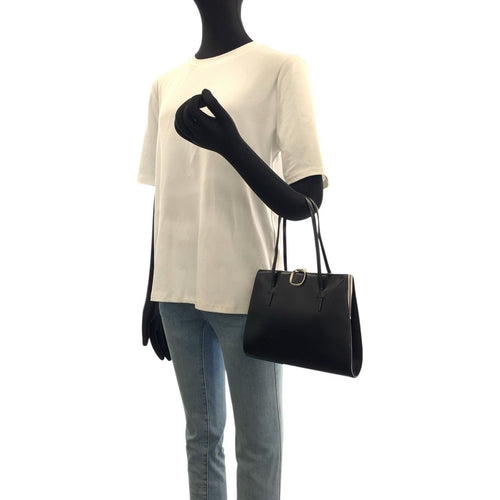 loewe black tote bag interior details
