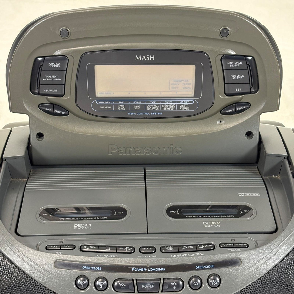 panasonic rx-dt75 boombox markings and labels