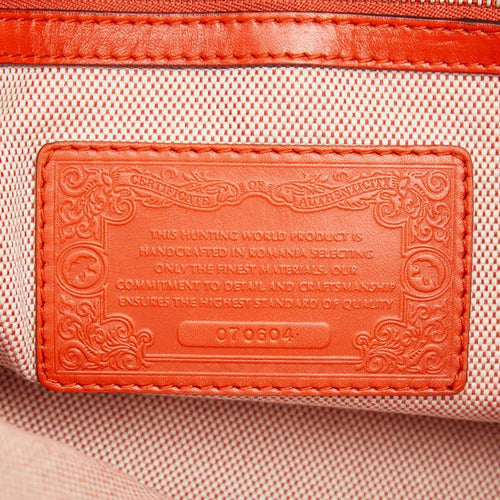 hunting world orange handbag markings and labels