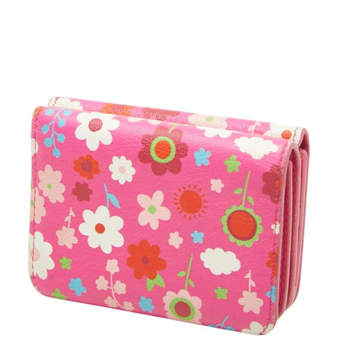 balenciaga pink wallet front view