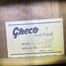 greco f-140 acoustic guitar markings and labels