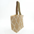 beige handbag front view