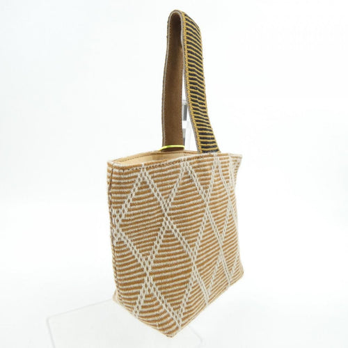 beige handbag front view