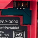 sony psp-3000 handheld console markings and labels