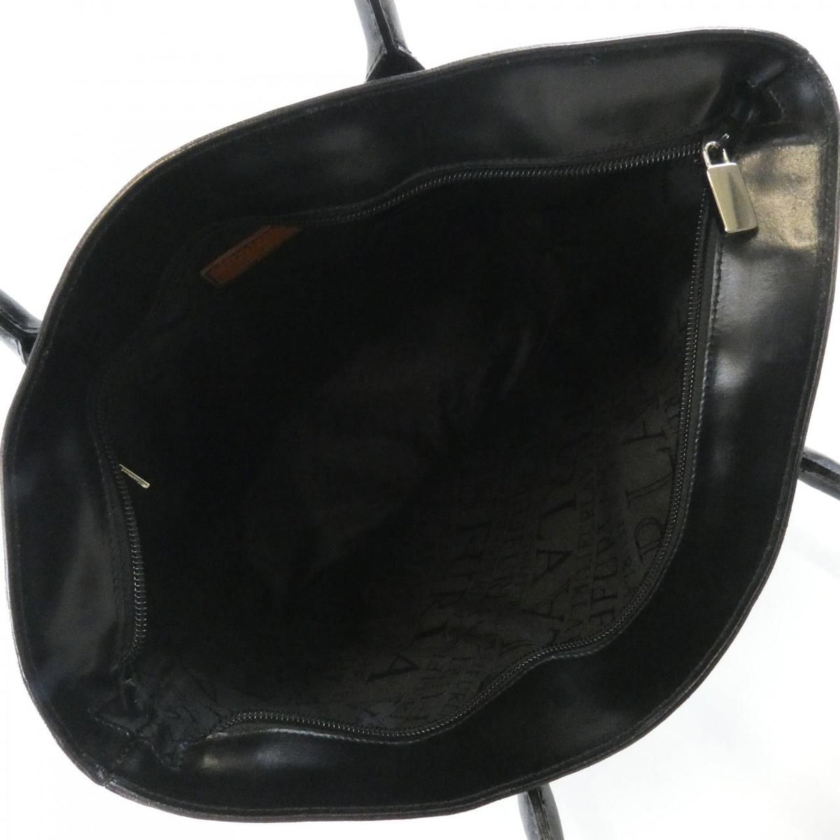 furla black handbag functional details