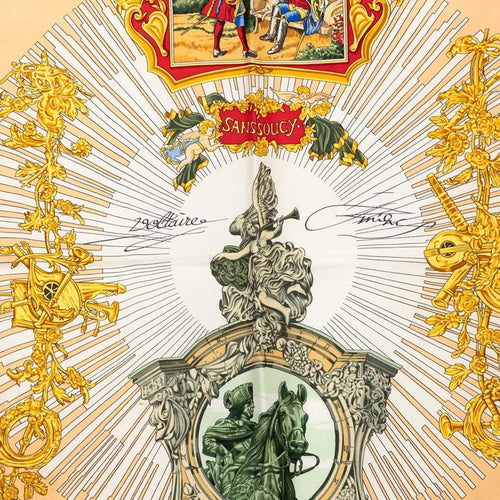 hermes scarf front view