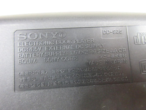 sony dd-s35 electronic organizer markings and labels