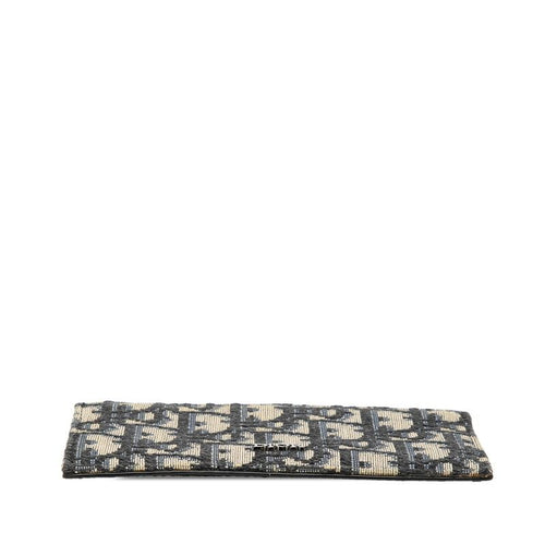 dior 2esbc250yse beige / navy coin purse rear view