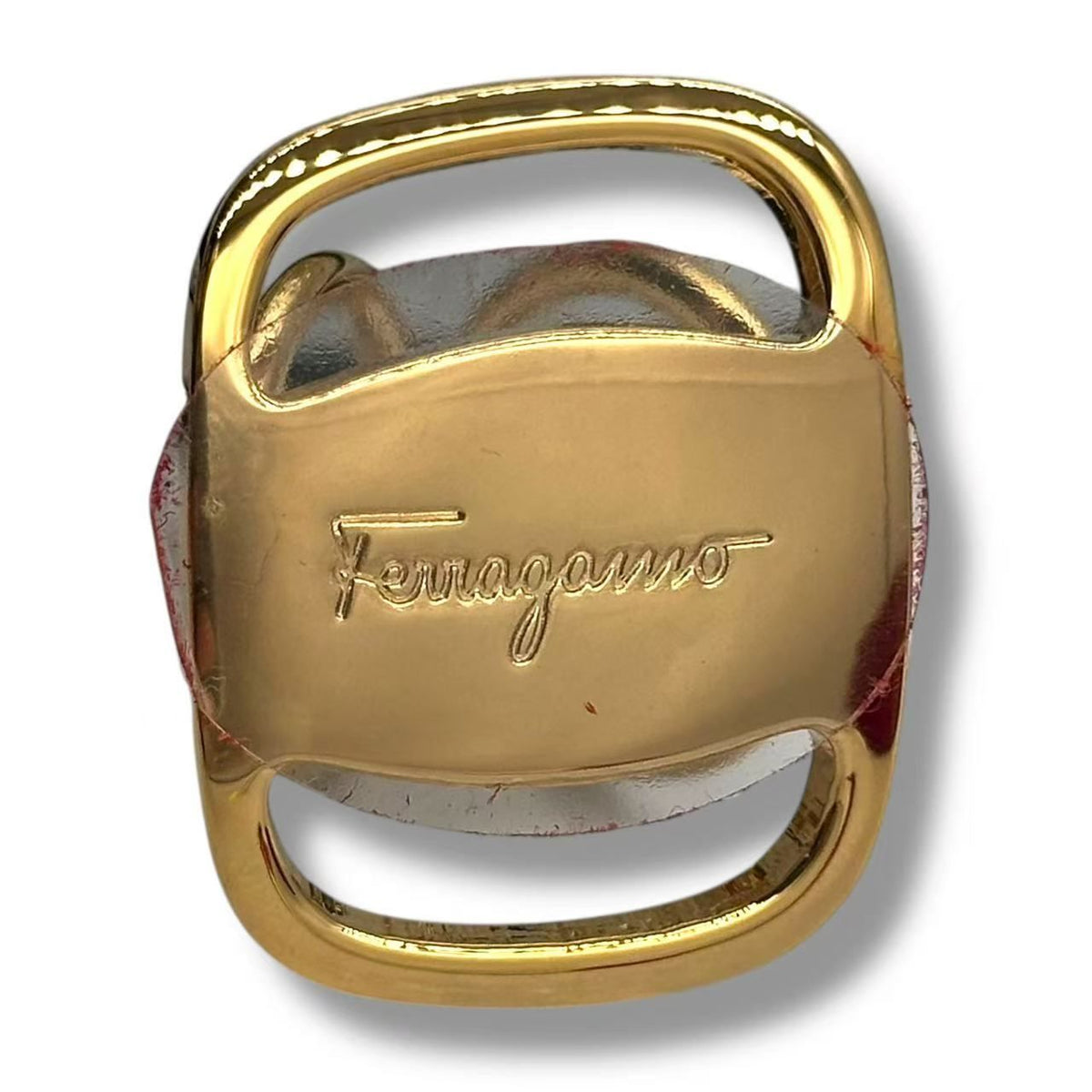 salvatore ferragamo scarf ring rear view