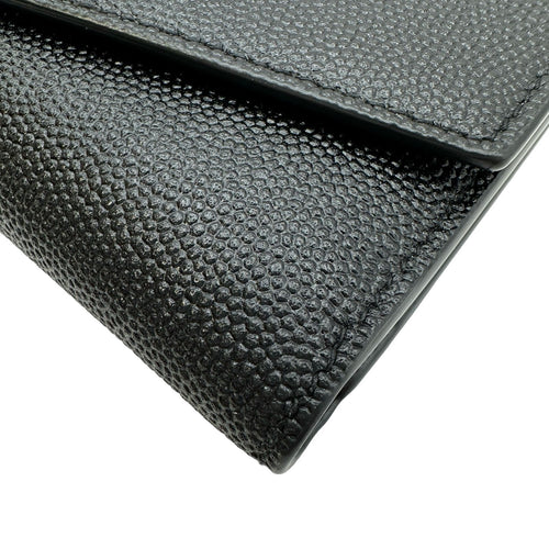 saint laurent wallet interior details