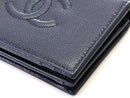 chanel ap4707 navy card holder side view